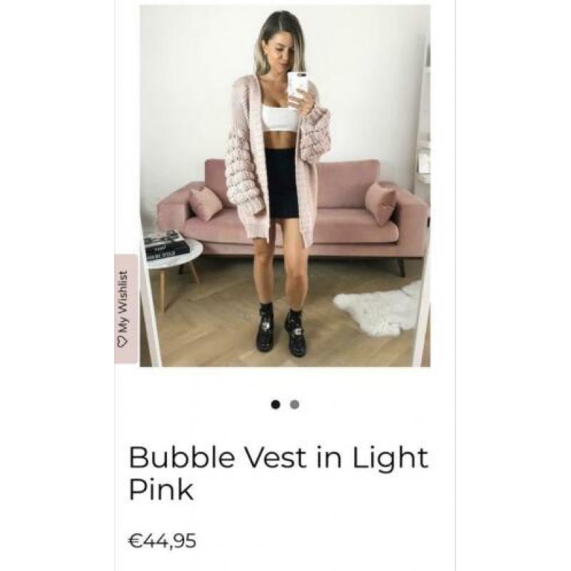Roze bubble vest