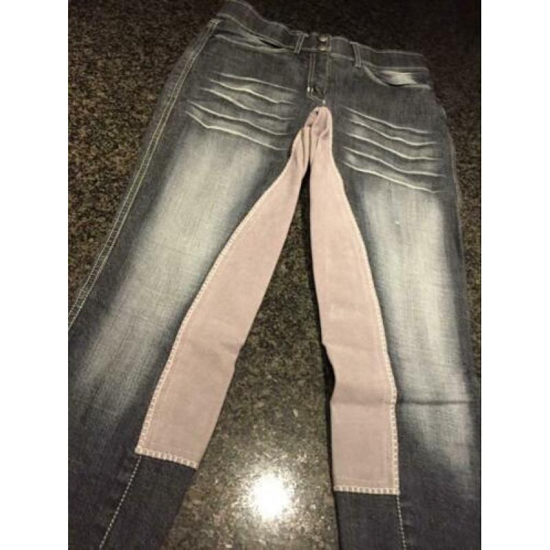 hv polo rijbroek lubaro denim jeans blue 38 gold cup western