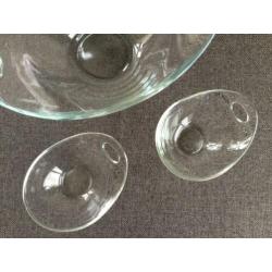Transparente glazen schalen. Made in Italy. Borgonovo.