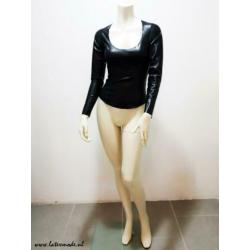 Latex top zwart sexy kinky trendy slank NIEUW mt. XL: 48,-
