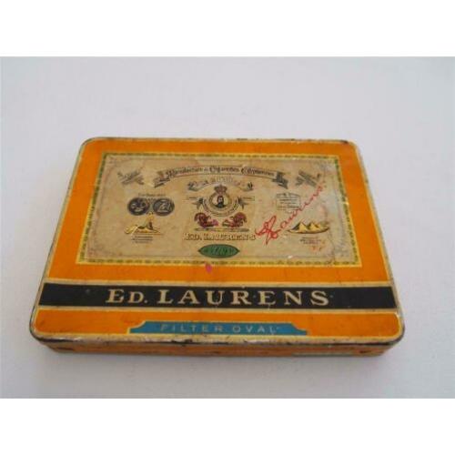 100-2 Sigarettenblikje Ed Laurens Filter oval Laurens Gelb