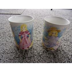 2x thee beker/mok roy kirkham/treasured dolls/1993/poppen