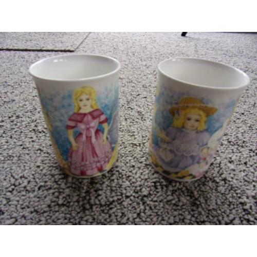 2x thee beker/mok roy kirkham/treasured dolls/1993/poppen