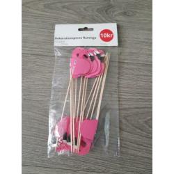 10KR 12 sateprikkers Flamingo *nieuw* (NJ824)