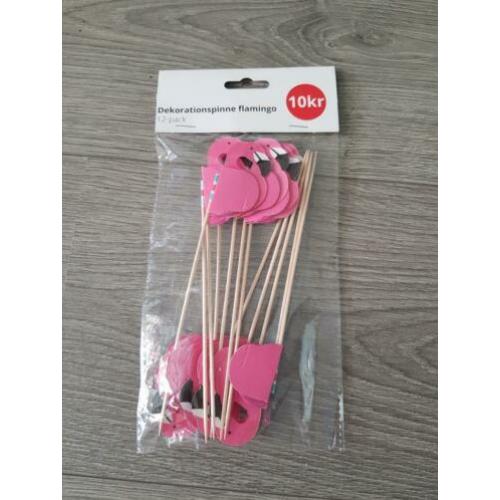 10KR 12 sateprikkers Flamingo *nieuw* (NJ824)