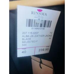 Leren jasje Selected Femme, maat 40