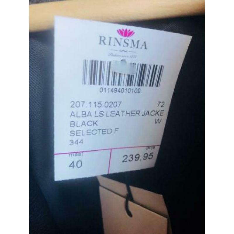 Leren jasje Selected Femme, maat 40