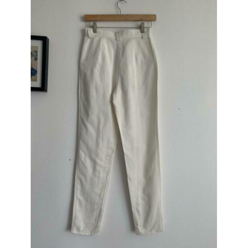 Thierry Mugler hoge taille broek wit vintage 34 designer