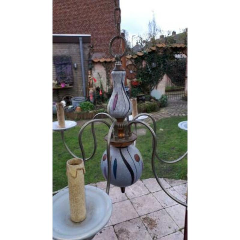Brocante kroonluchter.