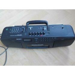 Sony CFS-207L radio cassette-corder met boekje vintage 1990