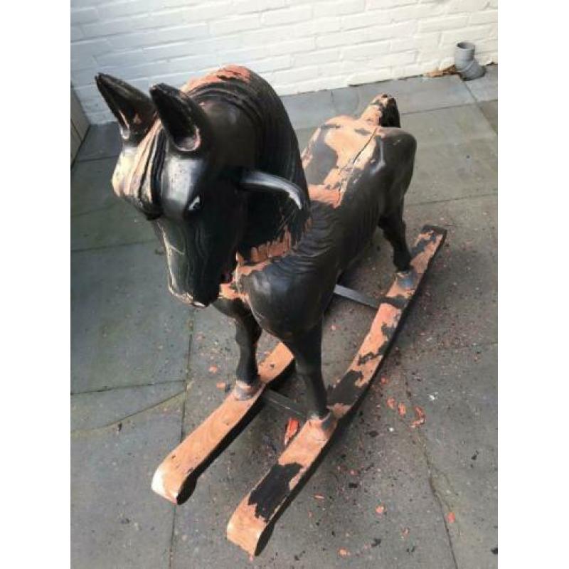 Massief houten hobbelpaard opknapper