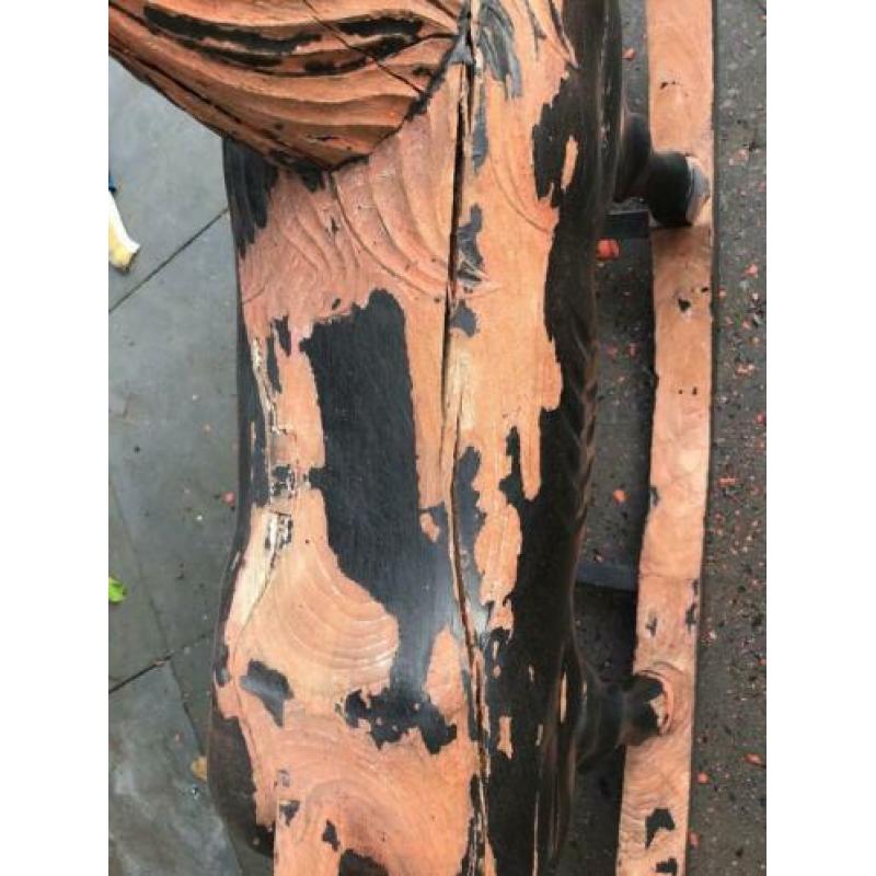 Massief houten hobbelpaard opknapper