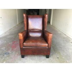 Schapenleren Lounge Atelier oorfauteuil XXL nieuwstaat
