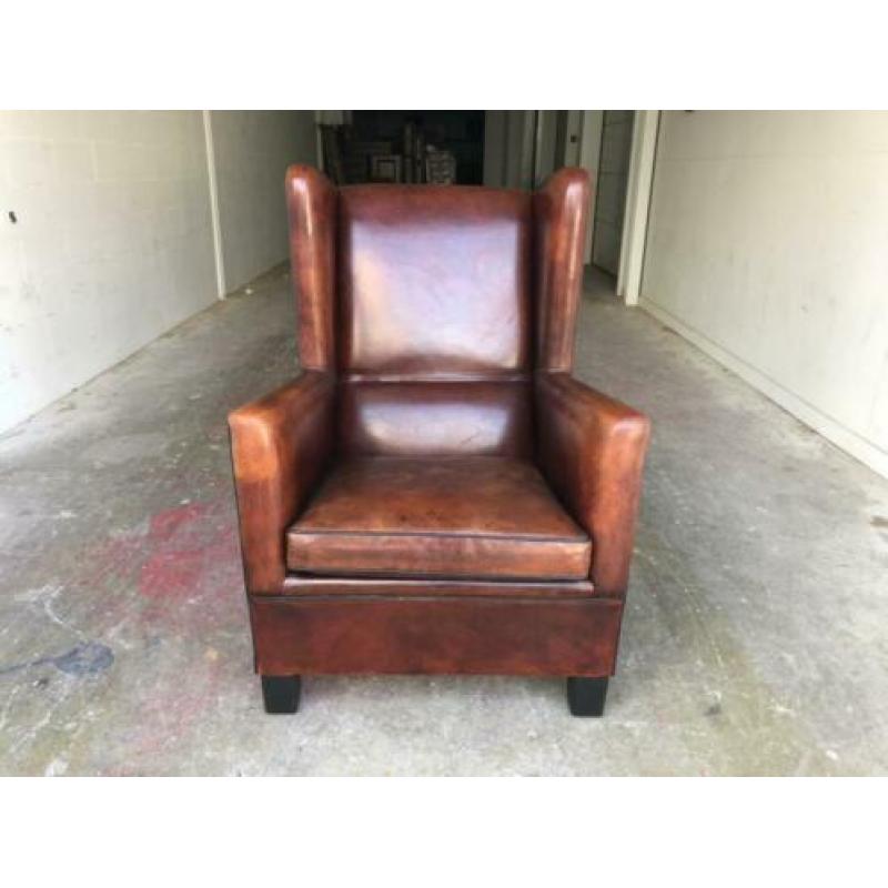 Schapenleren Lounge Atelier oorfauteuil XXL nieuwstaat