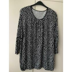 GODSKE shirt zwart/wit maat 50 z.g.a.n.
