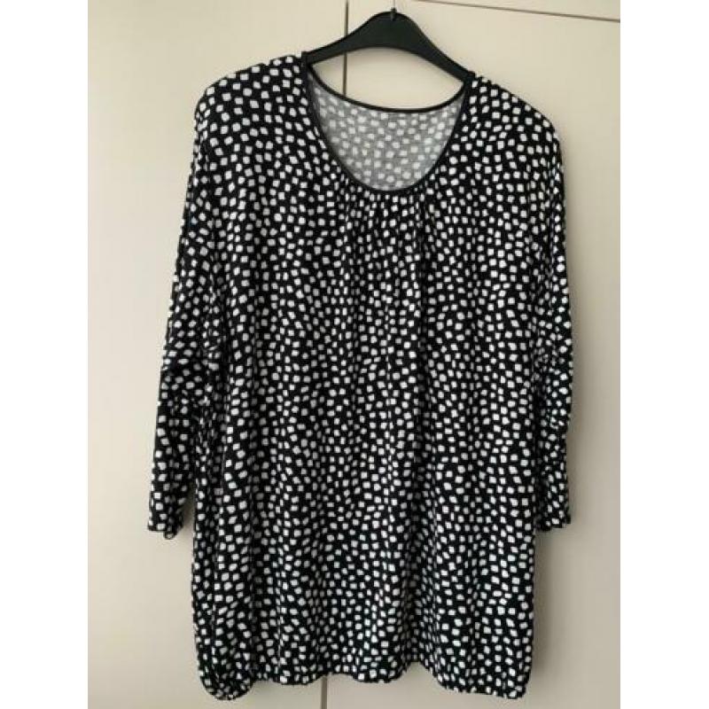 GODSKE shirt zwart/wit maat 50 z.g.a.n.