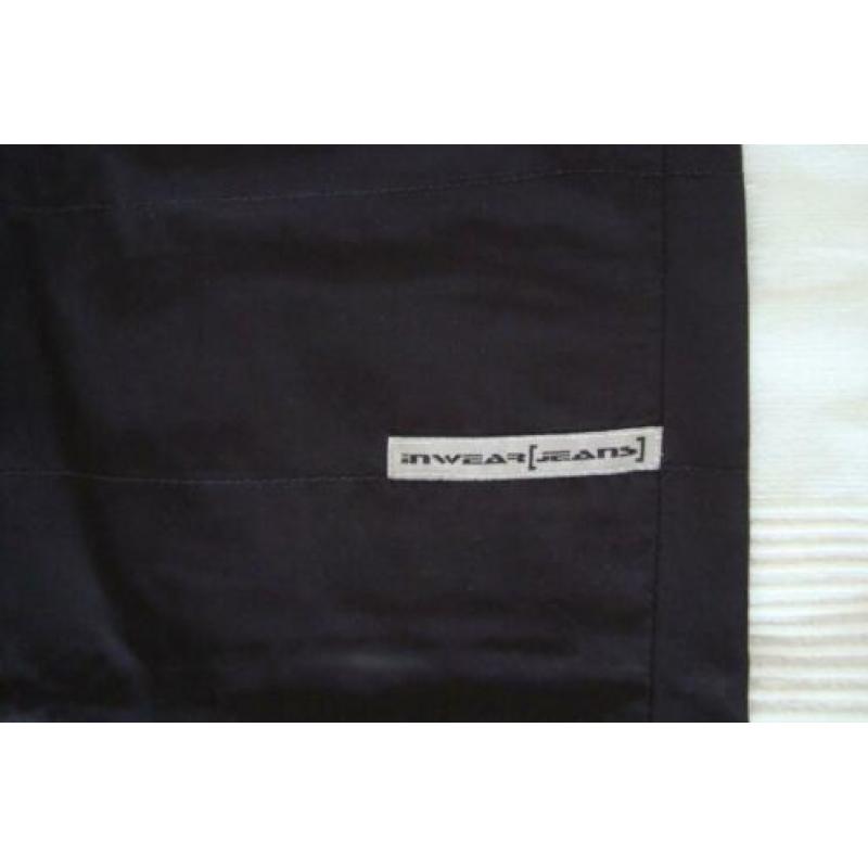 InWear broek zwart maat 38 wijde rechte pijpen zie foto's