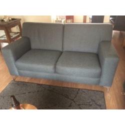 grijs blauwe bank, 2 en 3 zits
