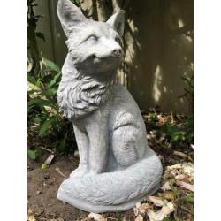 Vos, stenen beeld, vos dierfiguren,tuinbeelden-decoratie