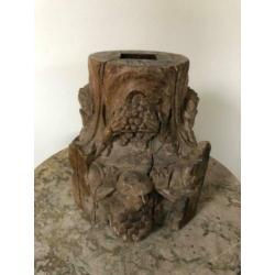 Houten Brocante Ornament Zwaar Eikenhout