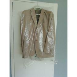 Beige/zandkleurig tweedelig pak. Scottsdale. Maat XL