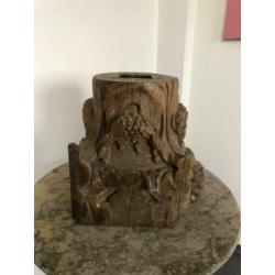 Houten Brocante Ornament Zwaar Eikenhout