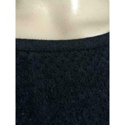 D03 GARCIA maat M=38/40 imitatie-suede leren jurk zwart