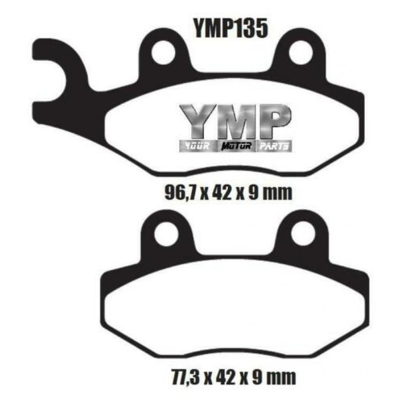 Remblokken Yamaha YFM700 R / YXR700 Rhino alle YFM YXR 700