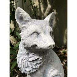 Vos, stenen beeld, vos dierfiguren,tuinbeelden-decoratie
