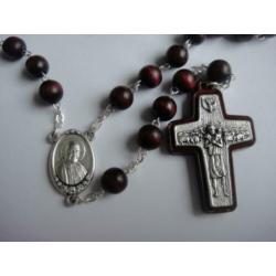 Prachtige houten rozenkrans uit Rome **