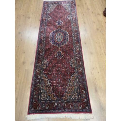 Vintage handgeknoopt perzisch tapijt loper Tabriz 251x80