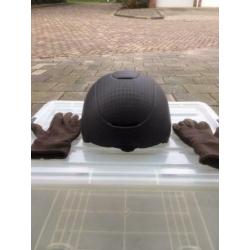 Paardrij cap, laarzen en handschoenen