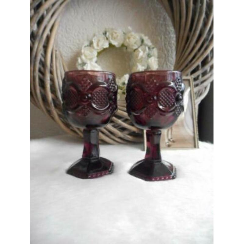 2 Vintage Avon Wijnglazen ** Mimosa **