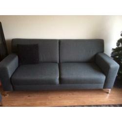 grijs blauwe bank, 2 en 3 zits