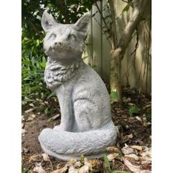 Vos, stenen beeld, vos dierfiguren,tuinbeelden-decoratie
