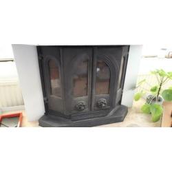 Jøtul Jotul 17a hout kachel met design ombouw