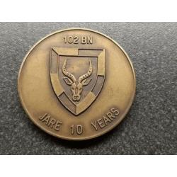 penning 102 BN Jare 10 Years / 49 gram / brons