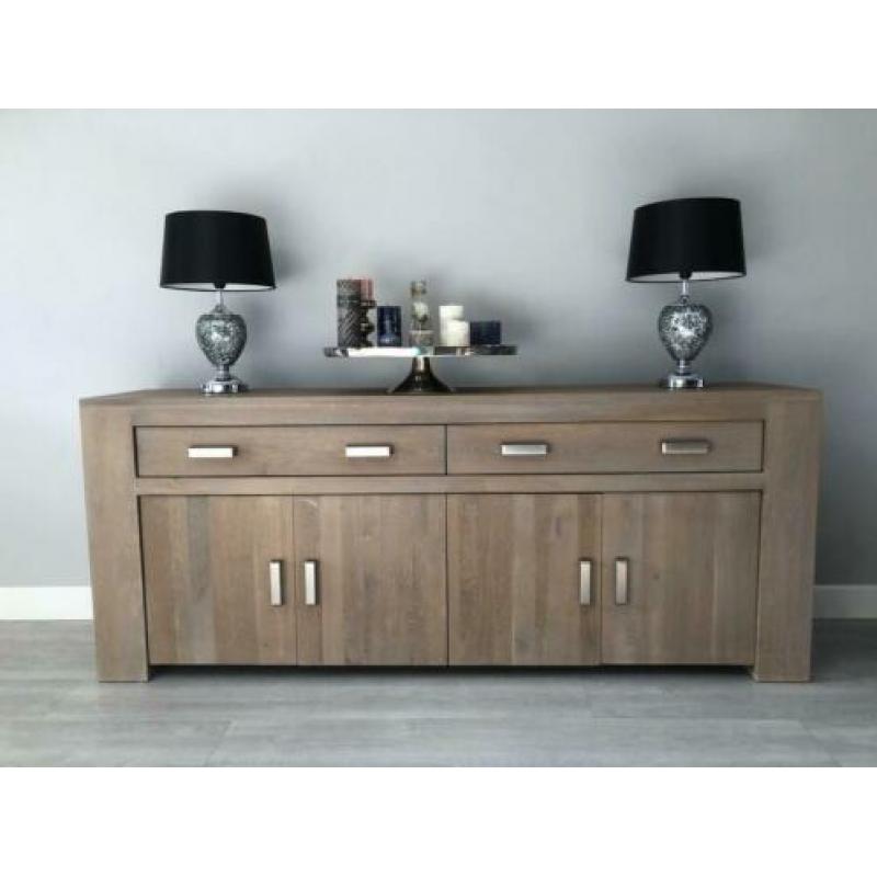 Dressoir Sideboard hout rechthoek 210 x 45 x 85cm