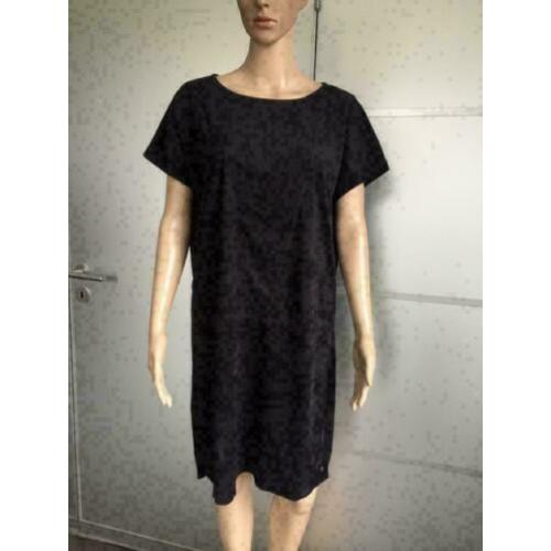 D03 GARCIA maat M=38/40 imitatie-suede leren jurk zwart