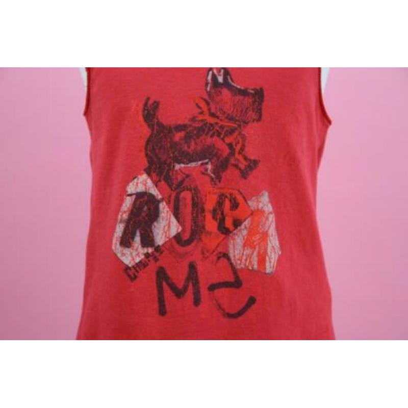 Chipie top rood met ruches en hondje maat 110/116