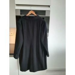 Nieuwe, zwarte Fuchs&Schmitt mantel, wool&cashmere, maat 46