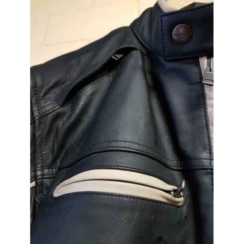 TRIUMPH motorjas in zwaar leder