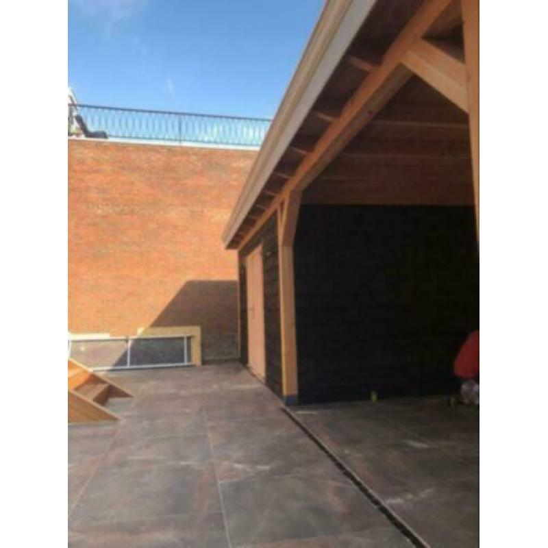 Douglas balken houten planken schutting palen