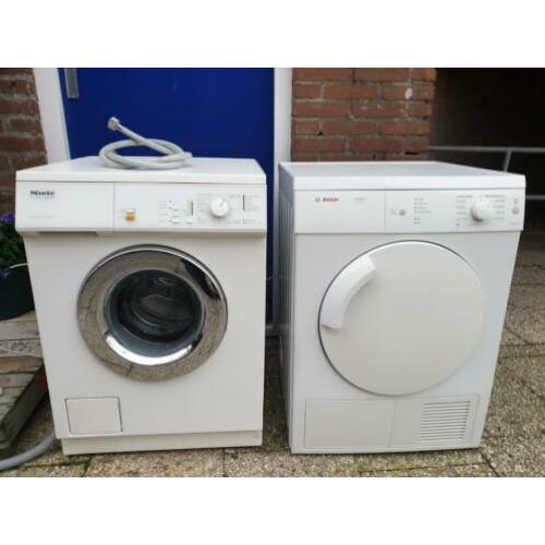 Zeer mooie set Miele wasmachine en Bosch wasdroger!