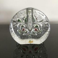 Walther glass “wheel” vaas met bloemdecoratie