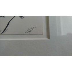 Rachid Ben Ali - Inkttekening op papier (ingelijst)