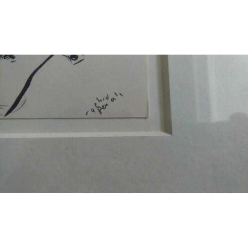 Rachid Ben Ali - Inkttekening op papier (ingelijst)