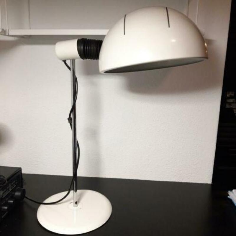 Vintage bureaulamp wit metaal industrieel