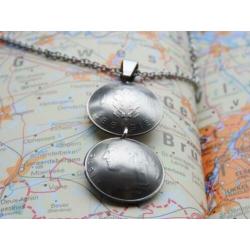 Belgie: originele munt ketting/sleutelhanger reiscadeau