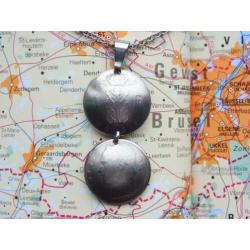 Belgie: originele munt ketting/sleutelhanger reiscadeau